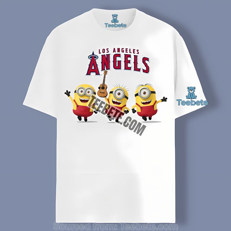 Los Angeles Angels Minions Shirt For Fans Vintage Cartoon Style