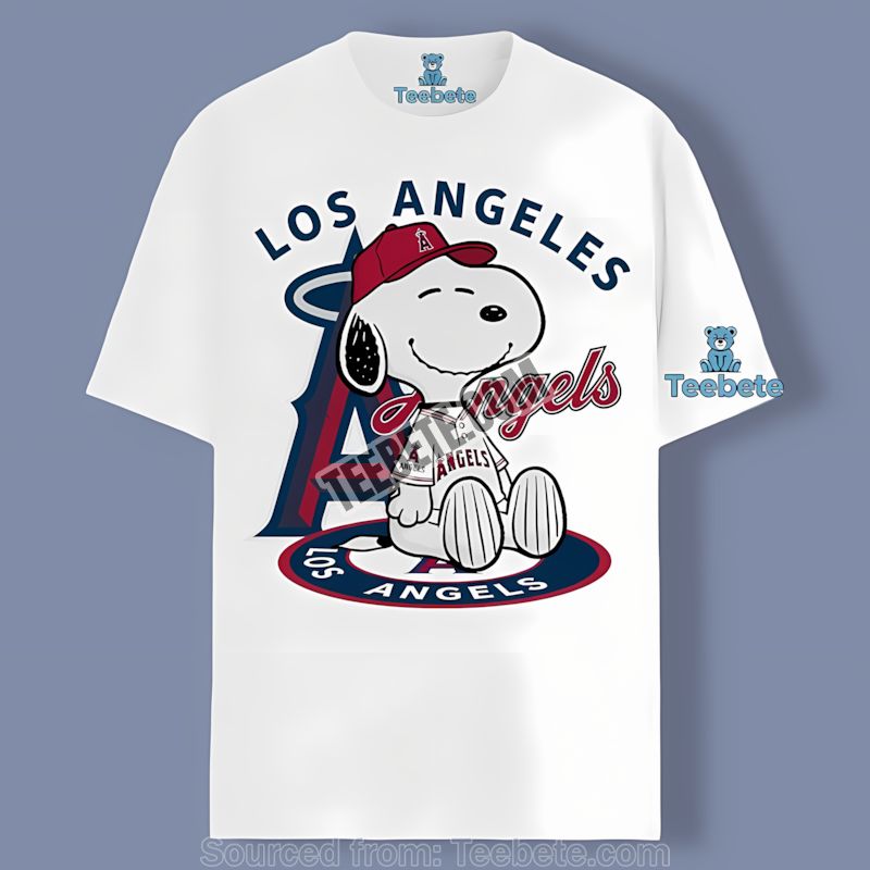 Los Angeles Angels Snoopy Tattoo Logo On Arm Shirt Unisex Graphic