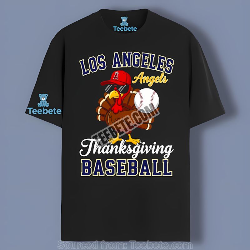 Los Angeles Angels Thanksgiving Baseball Turkey Shirt Vintage Holiday