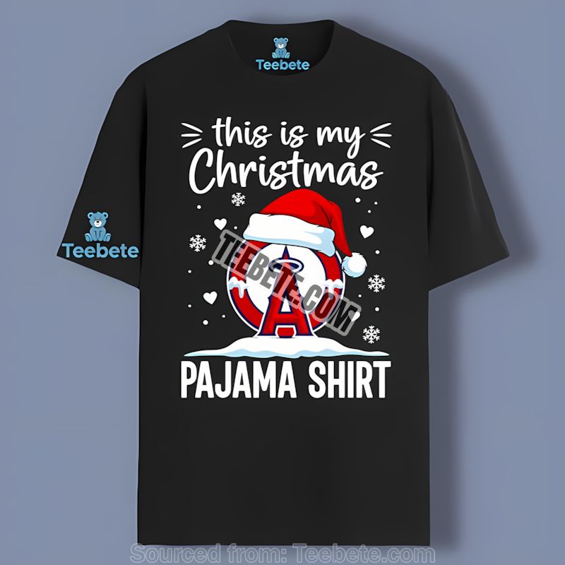 Los Angeles Angels This Is My Christmas Pajama Shirt Vintage Holiday