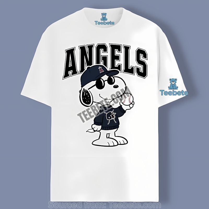 Los Angeles Angels Vs Cool Snoopy Shirt Graphic Baseball Fan Design