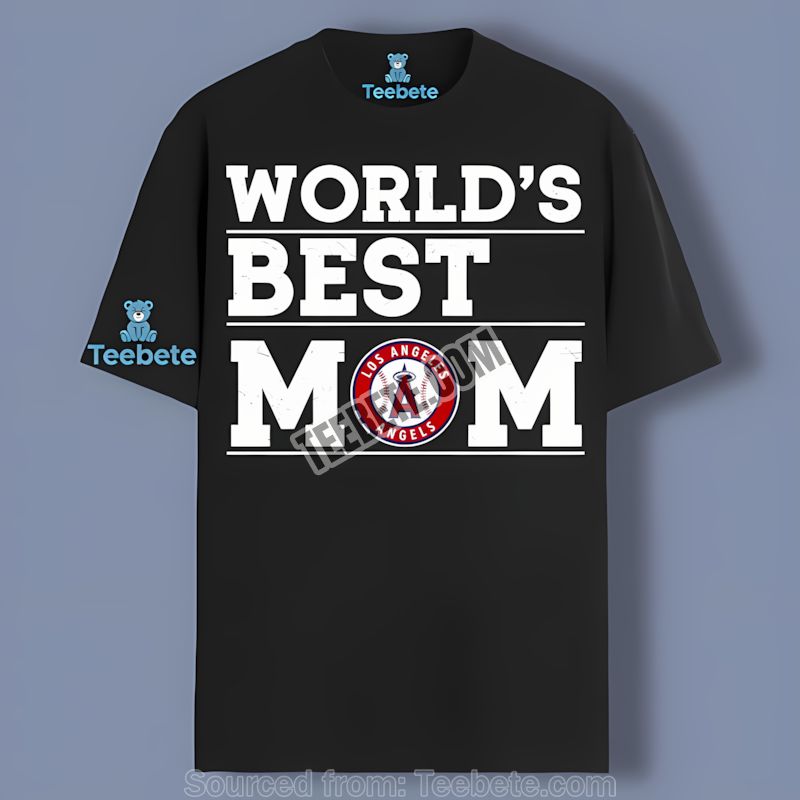 Los Angeles Angels Worlds Best Mom Shirt Regular Fit Baseball Fan