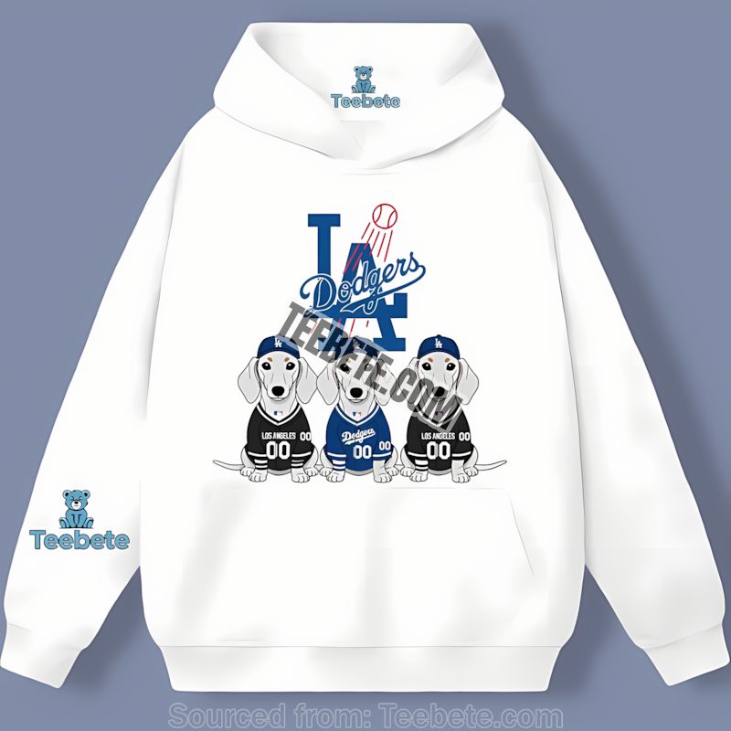Los Angeles Dodgers Dachshund Dogs Adults Hoodie Los Angeles Dodgers Dachshund Dogs Adults Hoodie