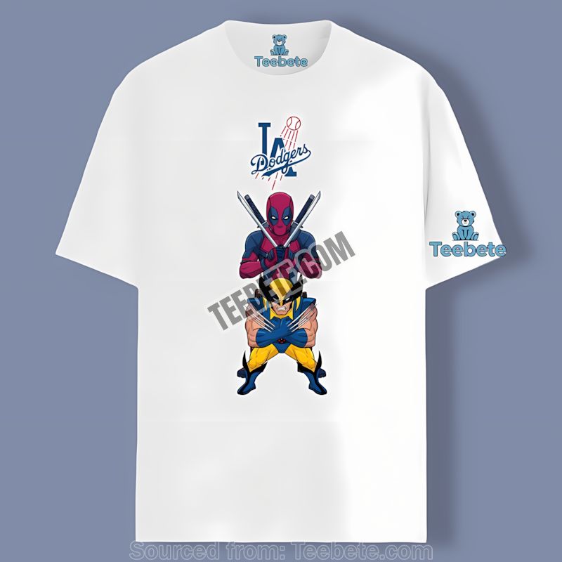 Los Angeles Dodgers Deadpool Wolverine Crossover Vintage Shirt