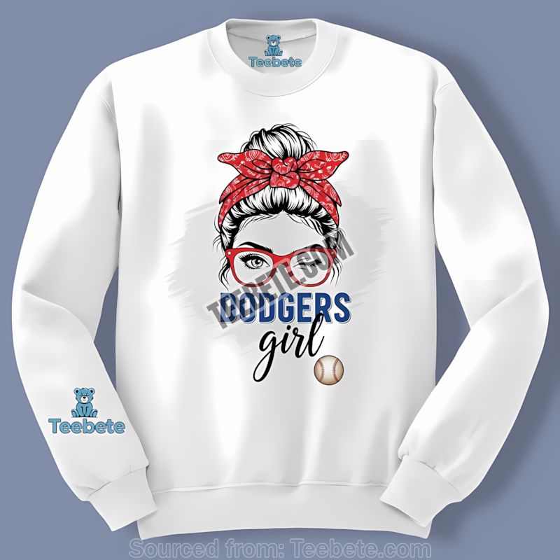 Los Angeles Dodgers Girl Sports Long Sleeve For Fan Los Angeles Dodgers Girl Sports Long Sleeve For Fan