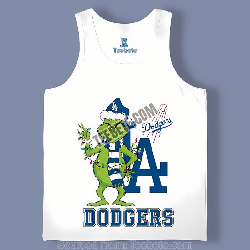 Los Angeles Dodgers Grinch Christmas Sports Tanktop Los Angeles Dodgers Grinch Christmas Sports Tanktop