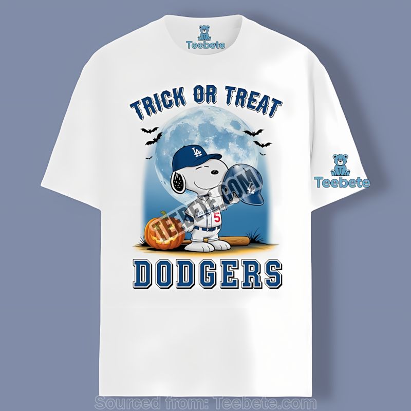 Los Angeles Dodgers Halloween Snoopy Trick Or Treat Shirt