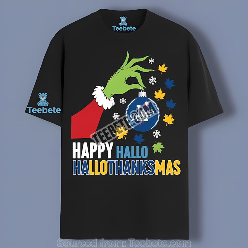 Los Angeles Dodgers Happy Hallothanksmas Color Shirt