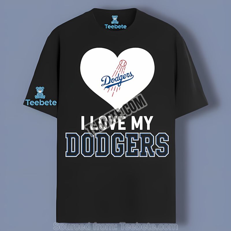 Los Angeles Dodgers I Love My Dodgers Heart Classic Shirt