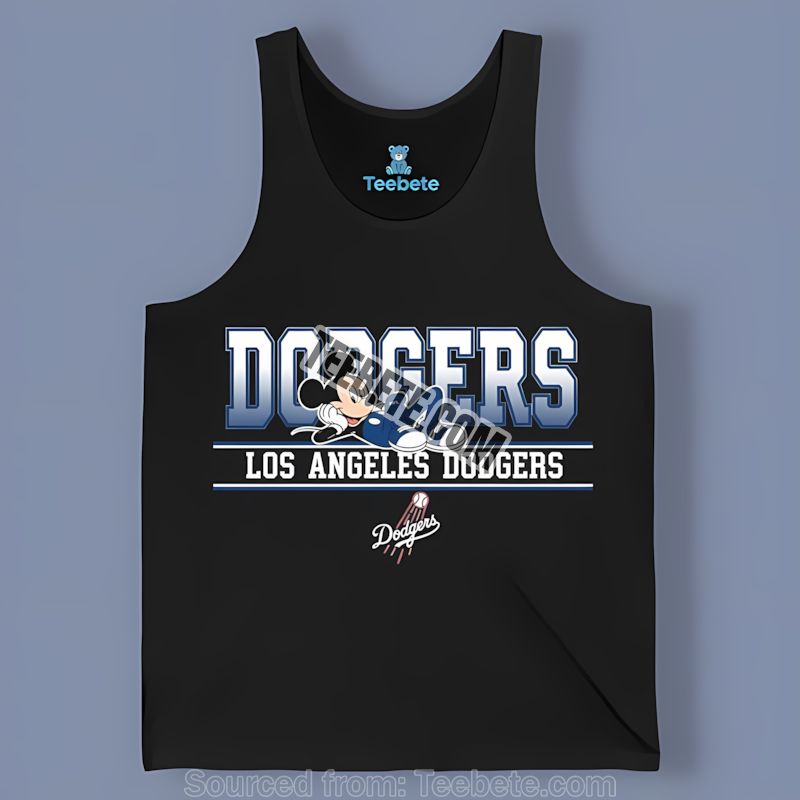 Los Angeles Dodgers Mickey Mouse Relaxed Unisex Tanktop Los Angeles Dodgers Mickey Mouse Relaxed Unisex Tanktop