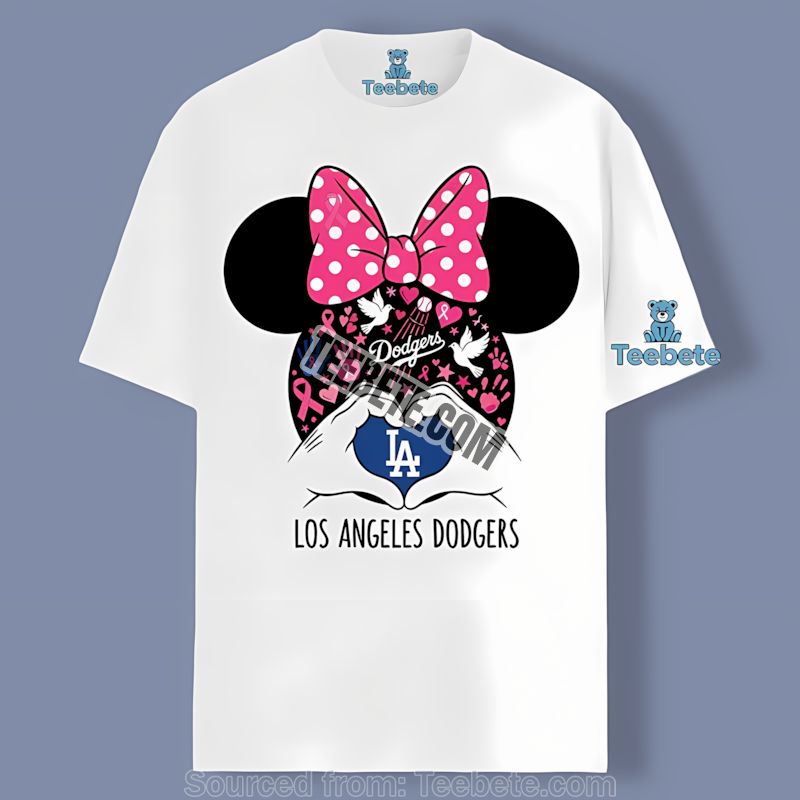 Los Angeles Dodgers Minnie Breast Cancer Awareness Shirt