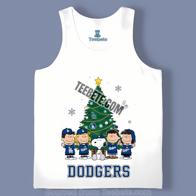 Los Angeles Dodgers Peanuts Christmas Trendy Tanktop Los Angeles Dodgers Peanuts Christmas Trendy Tanktop