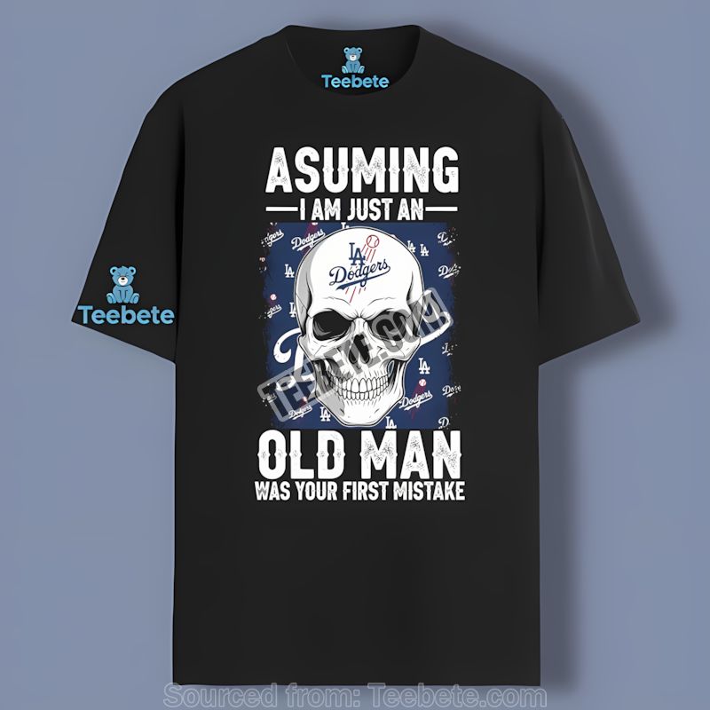 Los Angeles Dodgers Skull Assuming Old Man Vintage Shirt