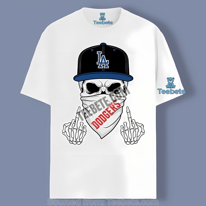 Los Angeles Dodgers Skull Bandana Unisex Shirt