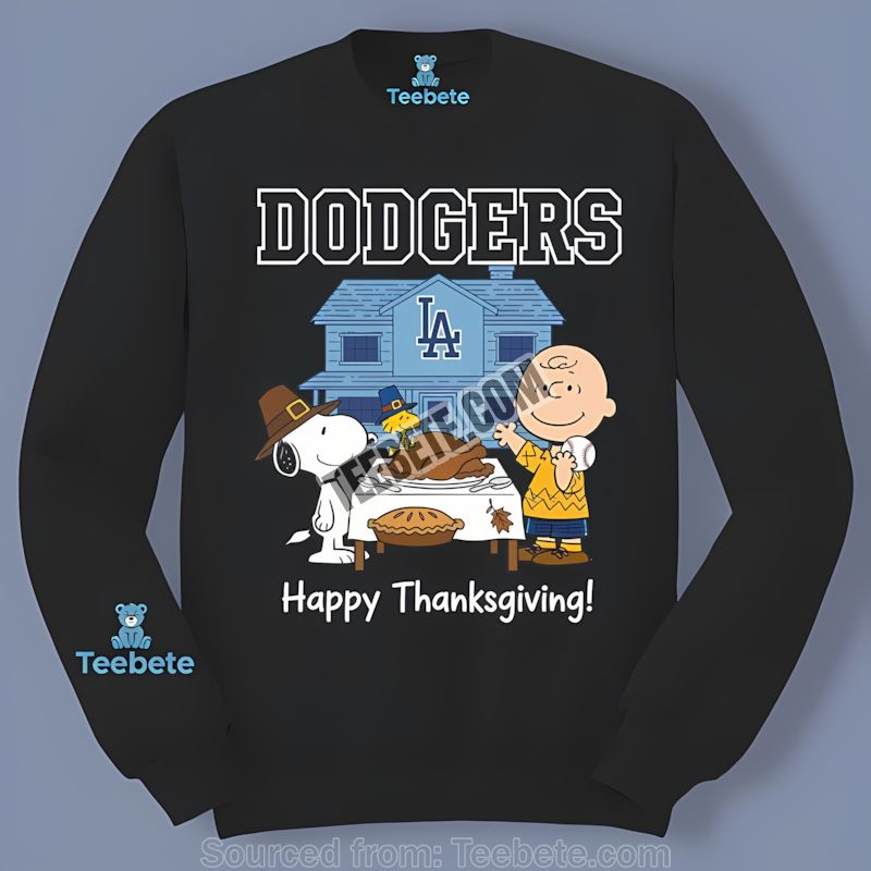 Los Angeles Dodgers Snoopy Thanksgiving Graphic Long Sleeve Los Angeles Dodgers Snoopy Thanksgiving Graphic Long Sleeve