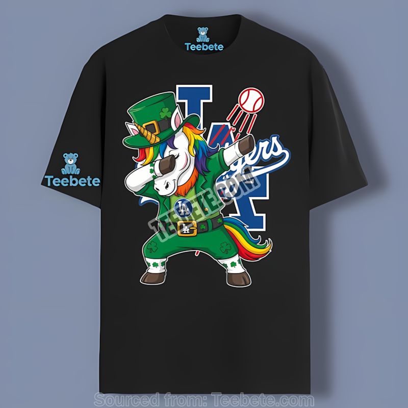 Los Angeles Dodgers St Patricks Unicorn Sports Shirt
