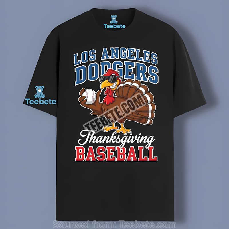 Los Angeles Dodgers Thanksgiving Baseball Turkey Cotton Shirt