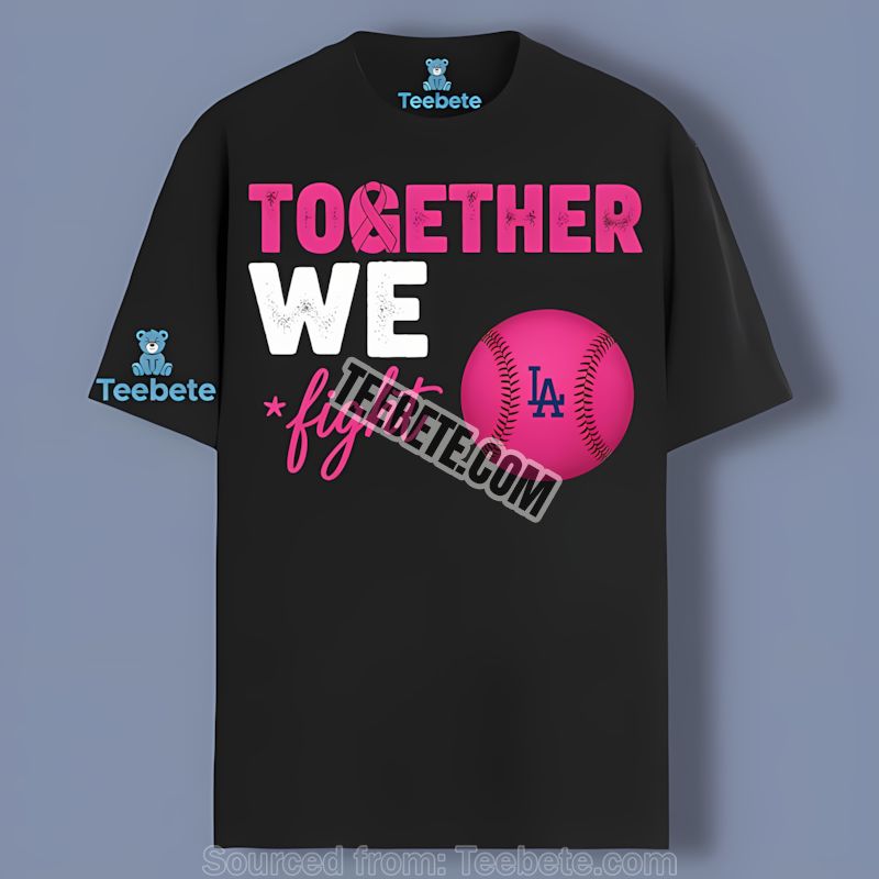Los Angeles Dodgers Together Fight Breast Cancer Adults Shirt