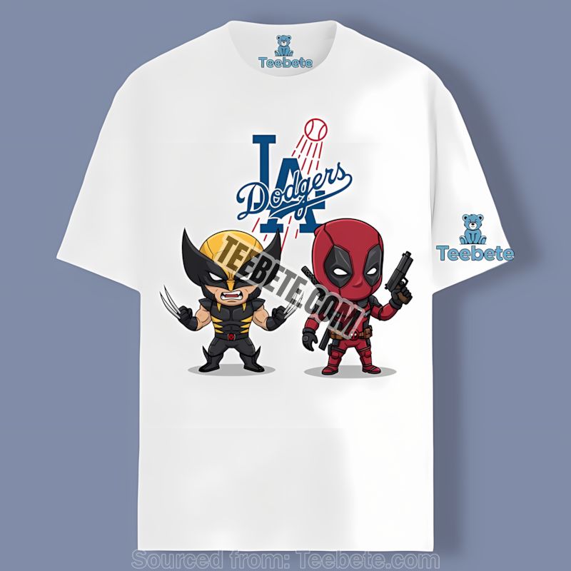 Los Angeles Dodgers Wolverine Deadpool Superhero Classic Shirt