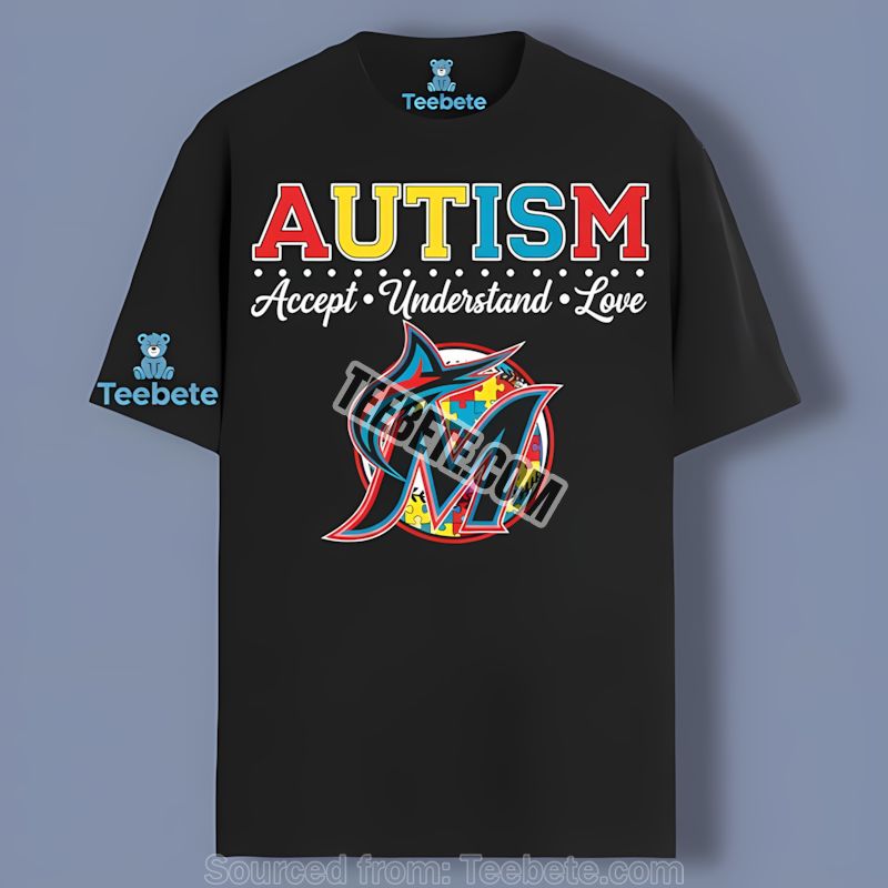Miami Marlins Autism Awareness Accept Understand Love Shirt