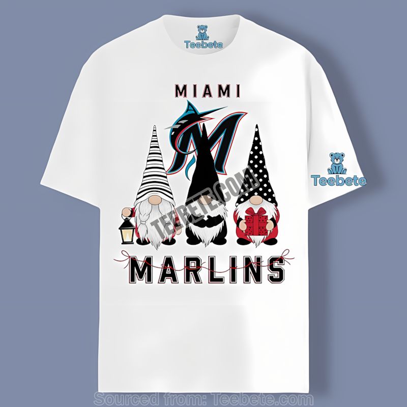 Miami Marlins Christmas Gnomes Regular Graphic Shirt