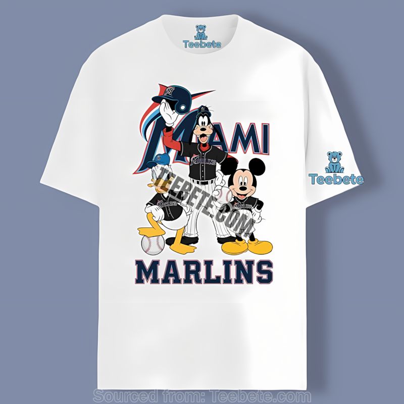 Miami Marlins Disney Mickey Donald Goofy Unisex Graphic Shirt