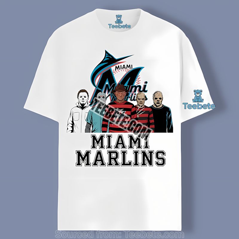 Miami Marlins Halloween Horror Killers Graphic Shirt