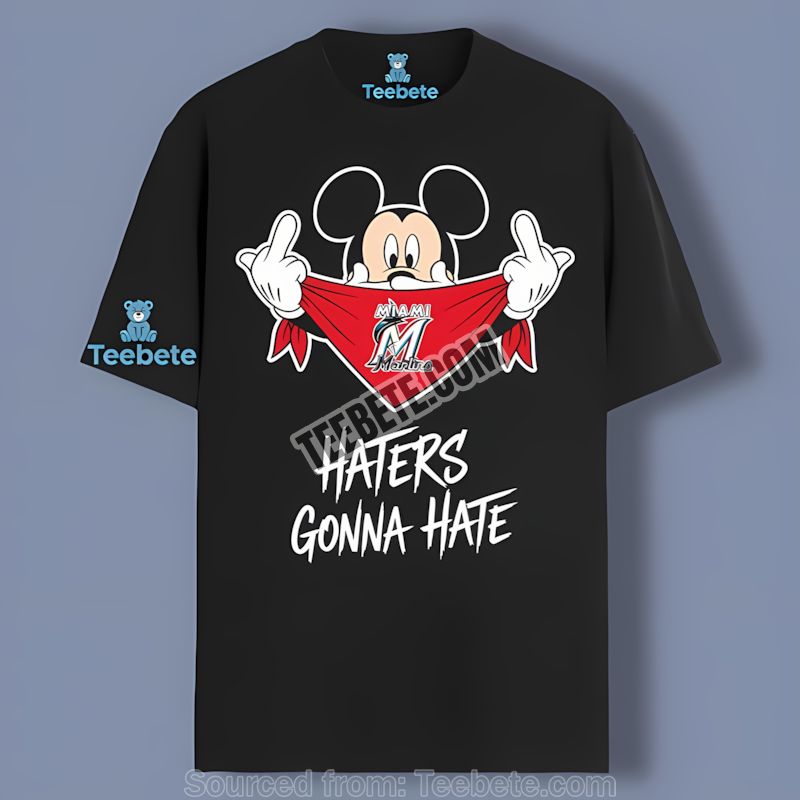 Miami Marlins Mickey Haters Gonna Hate Adults Shirt