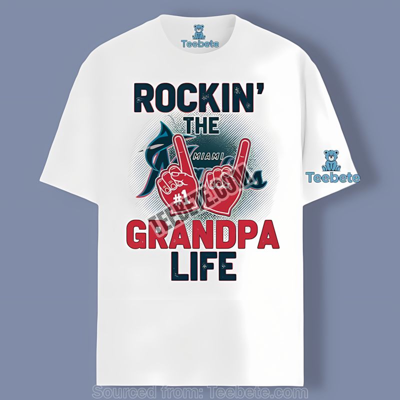 Miami Marlins Skull Bandana Graphic Cotton Shirt