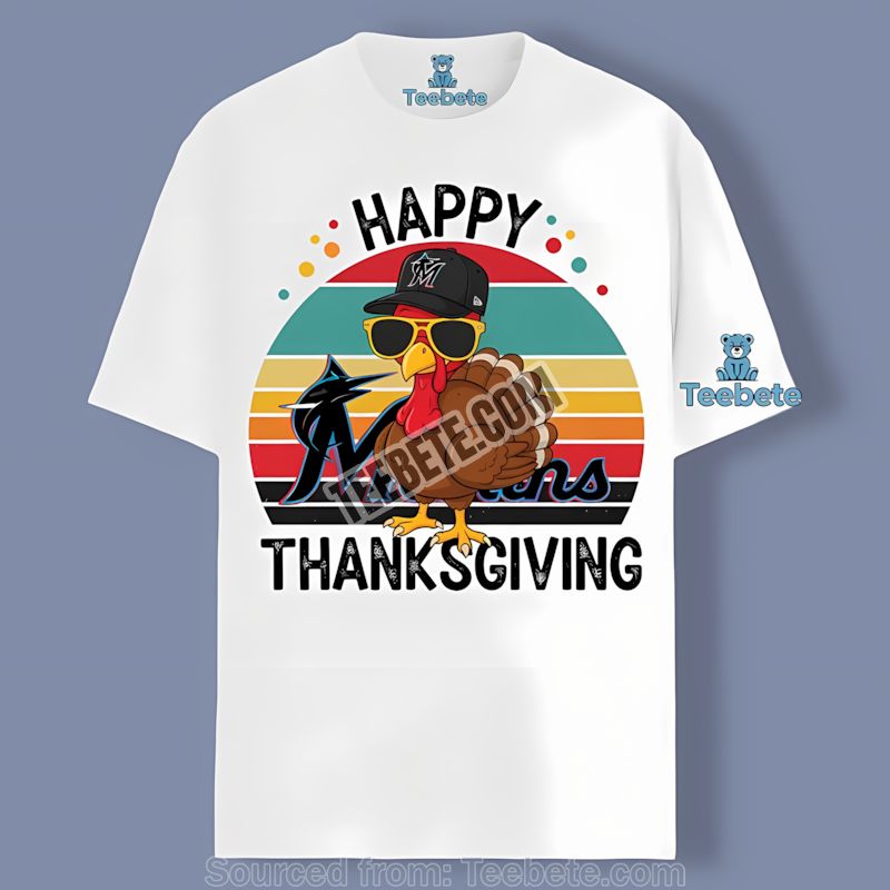 Miami Marlins Thanksgiving Turkey Classic Graphic Shirt