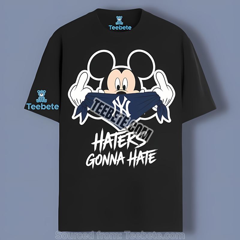 Mickey Baseball Bat New York Yankees Cartoon Regular Shirt Cute