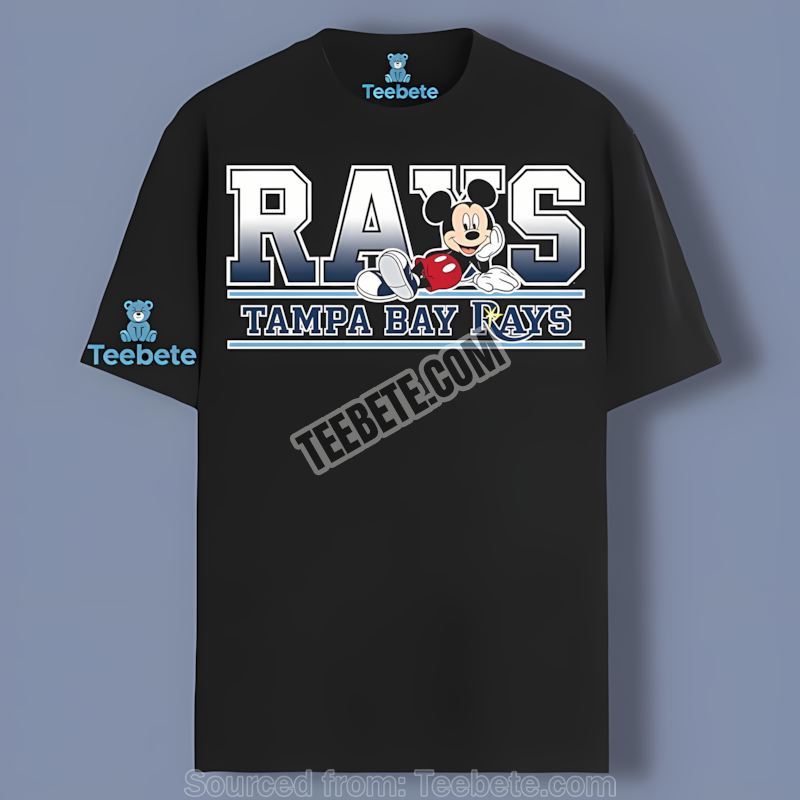 Mickey Hits Big For Tampa Bay Rays Cartoon Cotton Shirt