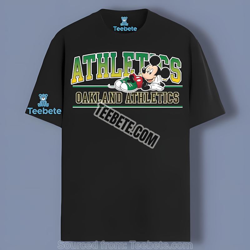 Mickey Mouse Relaxed Style Oakland Athletics Vintage Shirt
