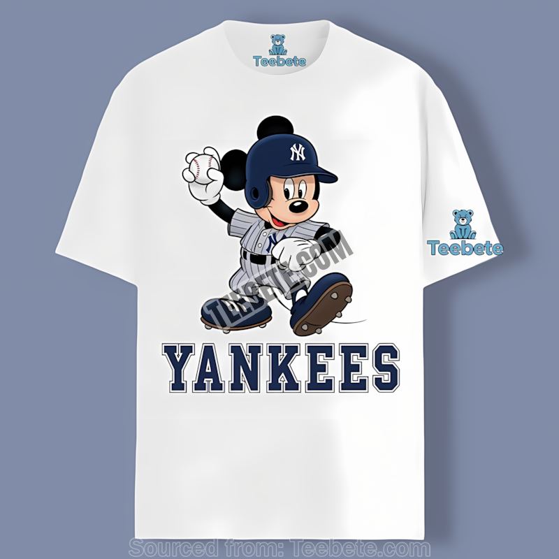 Mickey Mouse Relaxed New York Yankees Style Vintage Shirt