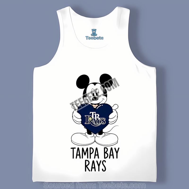 Mickey Shows Heart For Tampa Bay Rays Color Tanktop Mickey Shows Heart For Tampa Bay Rays Color Tanktop