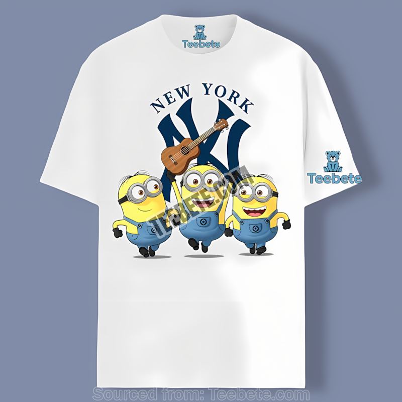 Minions New York Yankees Regular Shirt Cartoon Fun Style