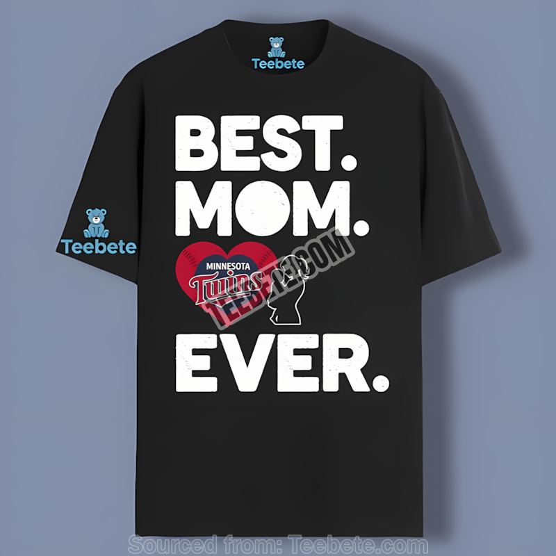 Minnesota Twins Best Mom Ever Heart Cotton Shirt