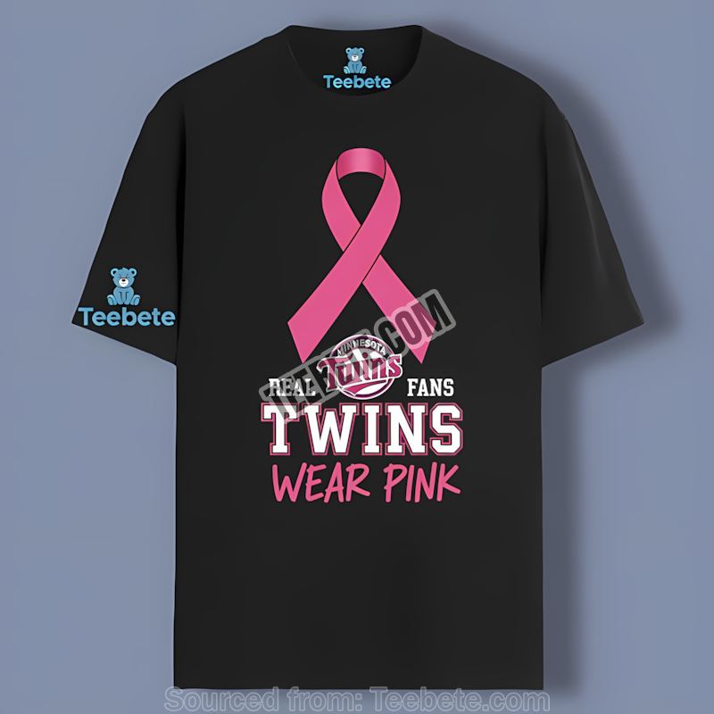 Minnesota Twins Breast Cancer Awareness Fans Wear Pink Shirt