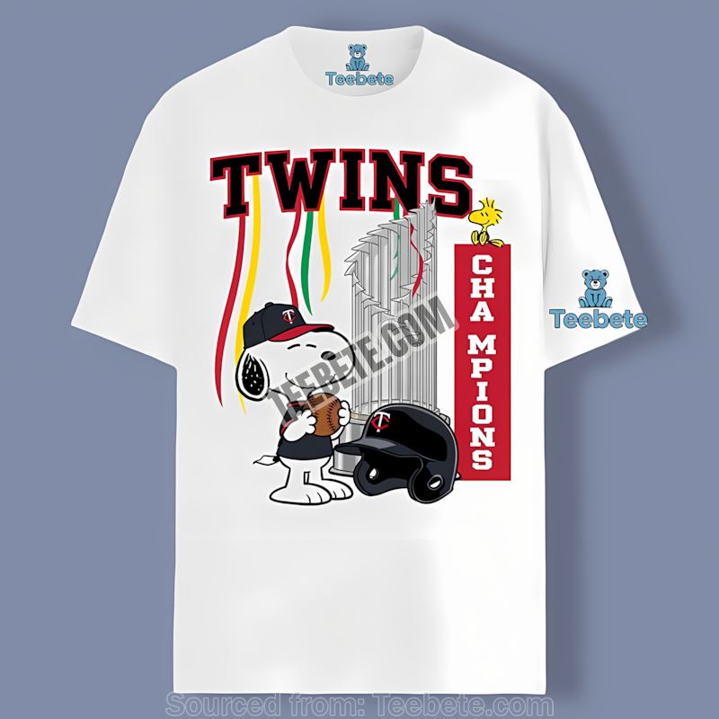 Minnesota Twins Champions Snoopy Celebration Trendy Shirt
