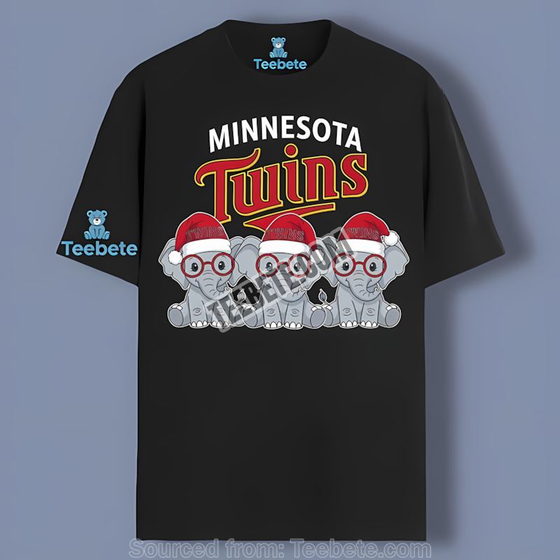 Minnesota Twins Christmas Elephants Sports Shirt