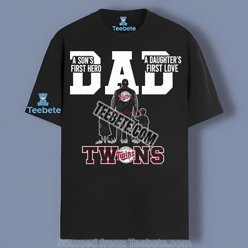 Minnesota Twins Dad Fathers Day Sons Hero Daughters Love Shirt