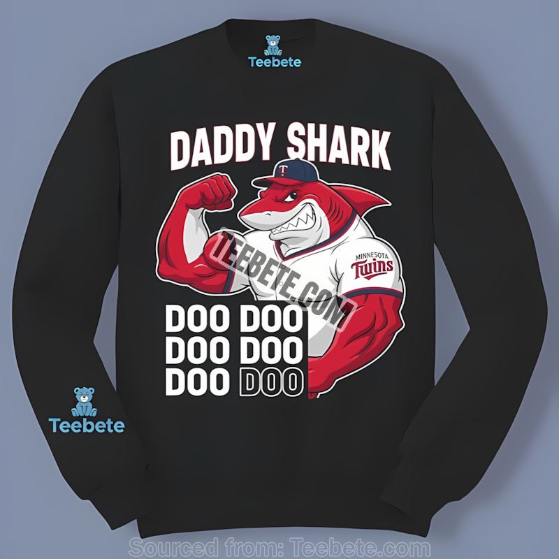 Minnesota Twins Daddy Shark Sports Long Sleeve Minnesota Twins Daddy Shark Sports Long Sleeve