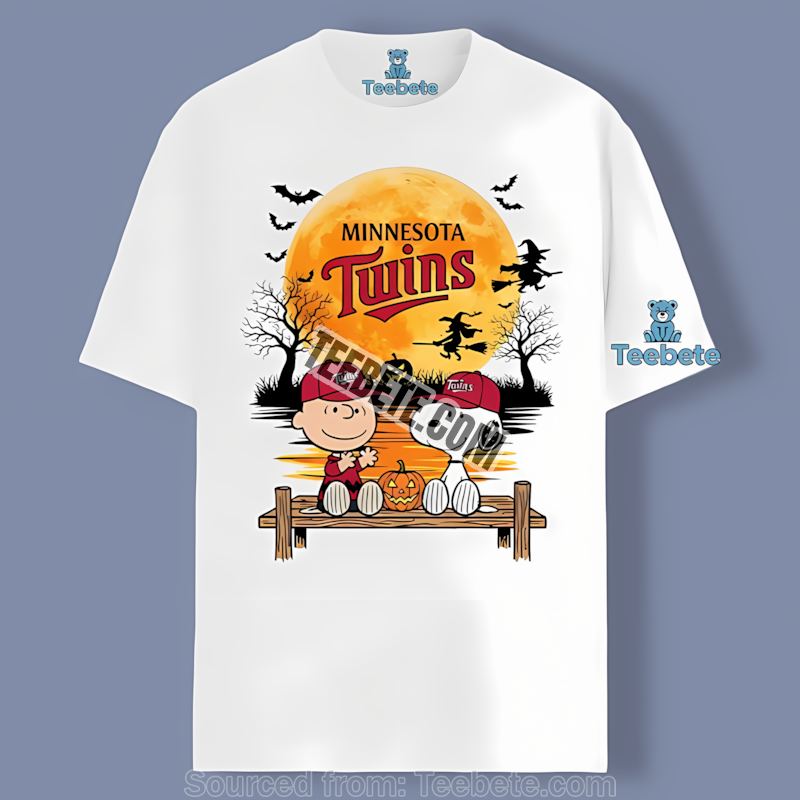 Minnesota Twins Halloween Charlie Brown Snoopy Retro Shirt