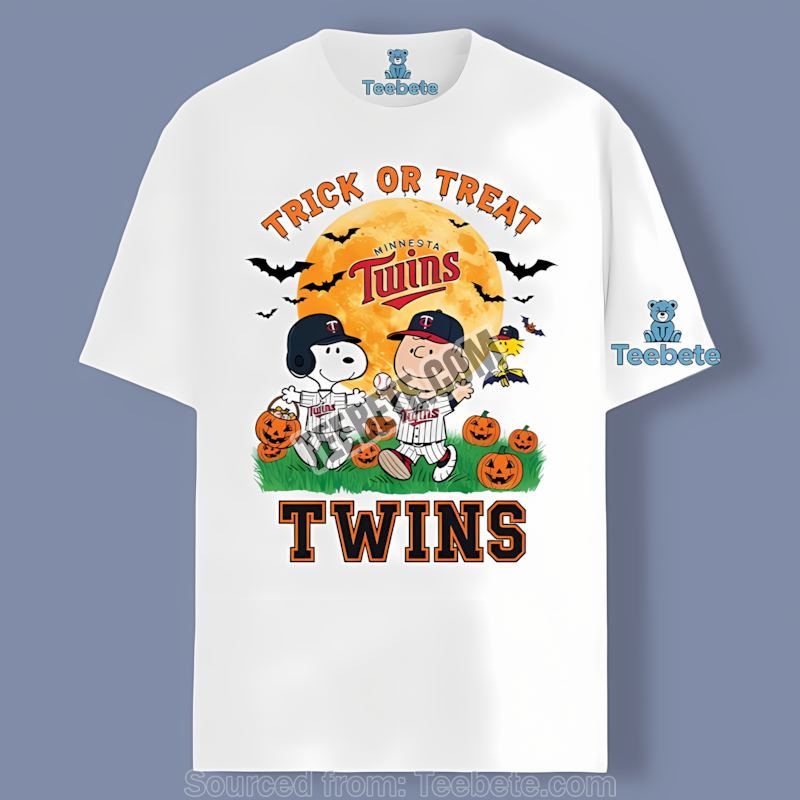 Minnesota Twins Halloween Trick Or Treat Charlie Brown Shirt