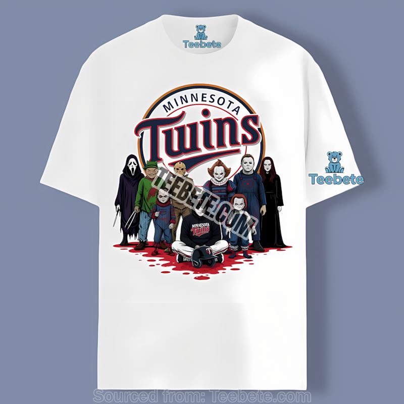 Minnesota Twins Horror Movie Characters Halloween Shirt