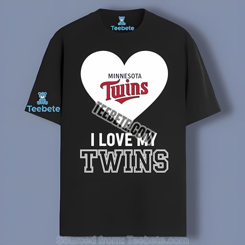 Minnesota Twins I Love My Twins Heart Trendy Shirt