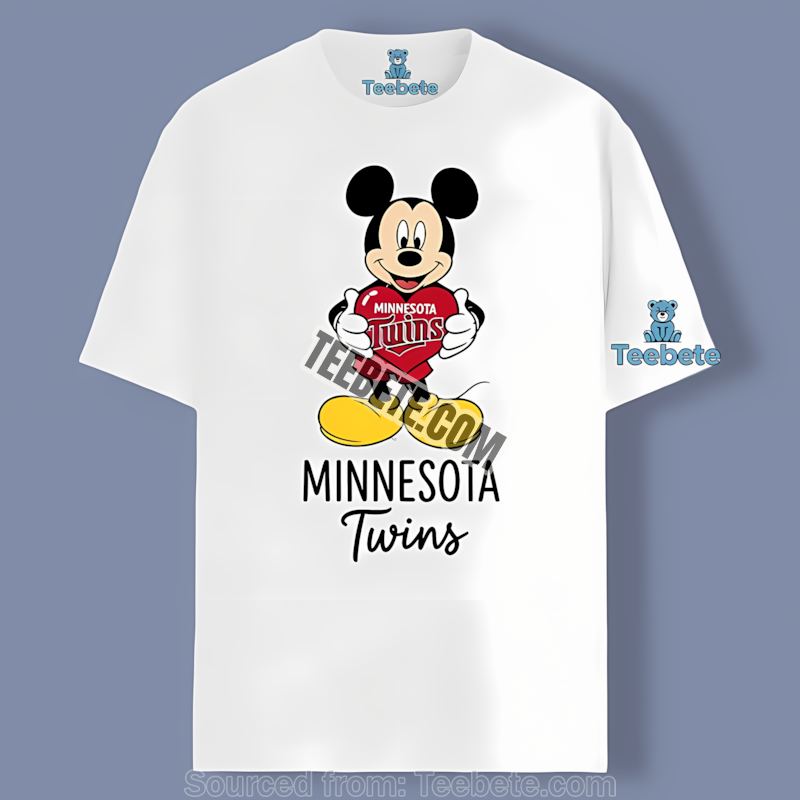Minnesota Twins Mickey Heart Shirt For Adults
