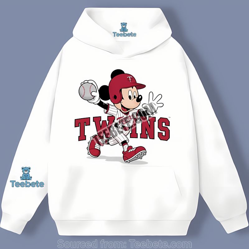 Minnesota Twins Mickey Quarterback Baseball Hoodie For Adults Minnesota Twins Mickey Quarterback Baseball Hoodie For Adults