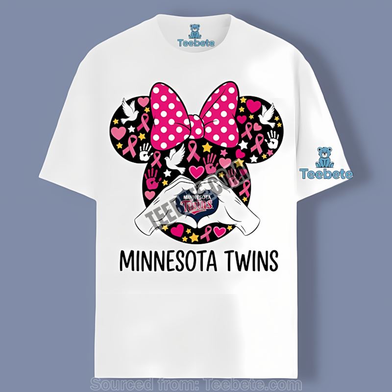 Minnesota Twins Minnie Mouse Breast Cancer Awareness Shirt