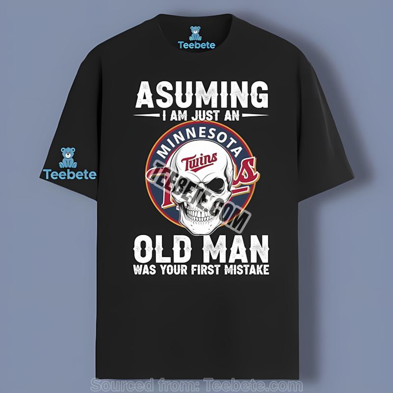 Minnesota Twins Skull Assuming Old Man Vintage Shirt